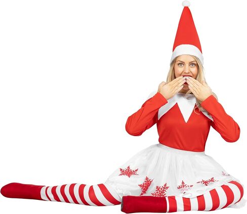 Morph Womens Elf Costume Adult Santa Helper Outfit Holiday Christmas Elf Costume for Women in Saudi Arabia