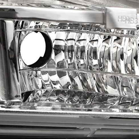 Headlight Assembly Pair for 2007-2014 Chevy Tahoe Suburban, 07-13 Avalanche Head lights Headlamp Replacement Driver Passenger Side, Chrome Housing Clear in Saudi Arabia