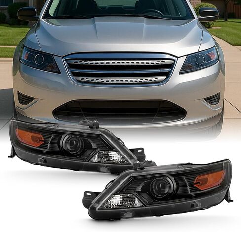 AKKON - Fit 2010 2011 2012 Ford Taurus 10-12 SE SEL Halogen Headlights Headlamp OE Style Driver Passenger Side Black Housing Direct Replacement in Saudi Arabia