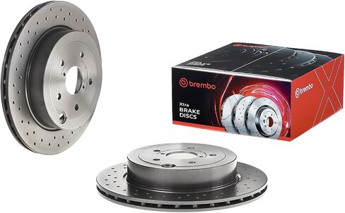 Brembo 09.A198.1X Xtra UV Coated Pillar Vented drilled Rear Brake Rotor SUBARU OE# 26700FG010 in Saudi Arabia