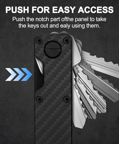 منظم المفاتيح الرجالي - حامل مفاتيح معدني مدمج | حامل مفاتيح مبتكر بسيط | سلسلة مفاتيح ذكية تؤمن 1-5 مفاتيح in Kuwait