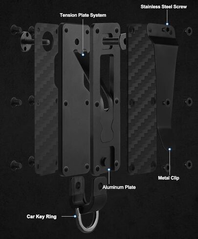 منظم المفاتيح الرجالي - حامل مفاتيح معدني مدمج | حامل مفاتيح مبتكر بسيط | سلسلة مفاتيح ذكية تؤمن 1-5 مفاتيح in Kuwait