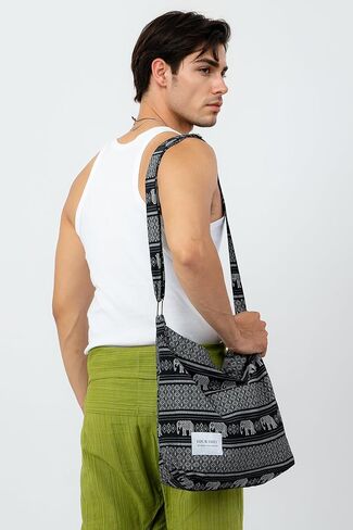 Your Cozy Women's Retro Large Size Cotton Shoulder Bag Hobo Crossbody Handbag Casual Tote For Shopping and Travel in Kuwait