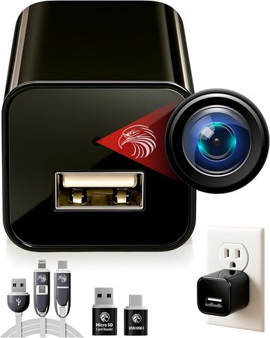 DIVINEEAGLE Mini Camera Camera Charger Black - Camera 1080p Full HD - Small Nanny Cam in Saudi Arabia