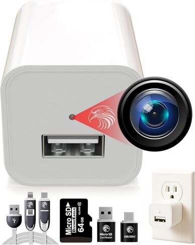 DIVINEEAGLE Mini Camera Camera Charger Black - Camera 1080p Full HD - Small Nanny Cam in Saudi Arabia