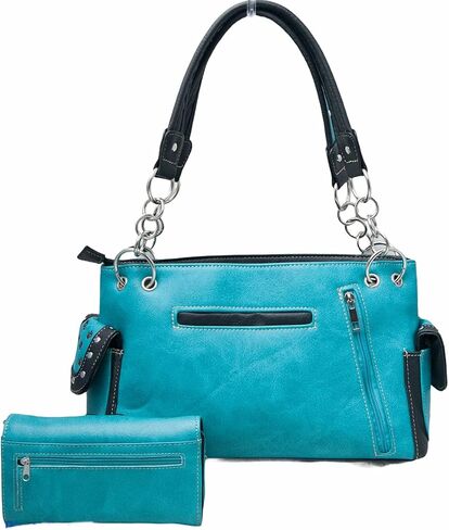 HW Collection Dog Paw Print Handbag Women Shoulder Purse Wallet Set Western Style in Saudi Arabia