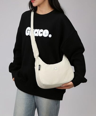 Nylon Crossbody Bag for Women Waterproof Dumpling Purse Casual Shoulder Bag Trendy Hobo Handbag 2025 Lightweight Tote in Saudi Arabia