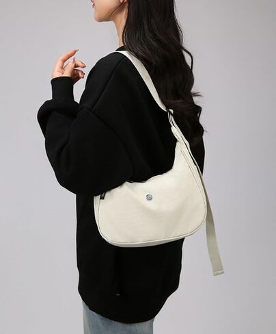 Nylon Crossbody Bag for Women Waterproof Dumpling Purse Casual Shoulder Bag Trendy Hobo Handbag 2025 Lightweight Tote in Saudi Arabia