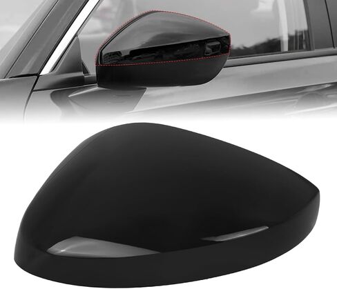Driver Side Mirror Cover Compatible with 11th Gen Civic 2022 2023 2024 2025, Glossy Black Rear View Mirror Cap, Without Turn Signal Light Version in Kuwait