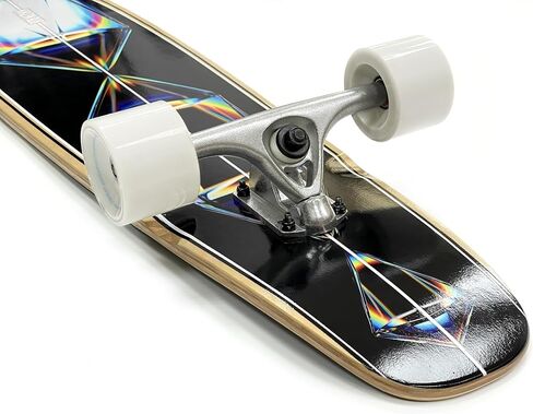 HORIZON BLUE 44 inch Kicktail Cruiser Longboard Skateboard | Hard Maple Deck and Bamboo | Cruising, Carving, Dancing, Free-Style Tricks Carver in Saudi Arabia
