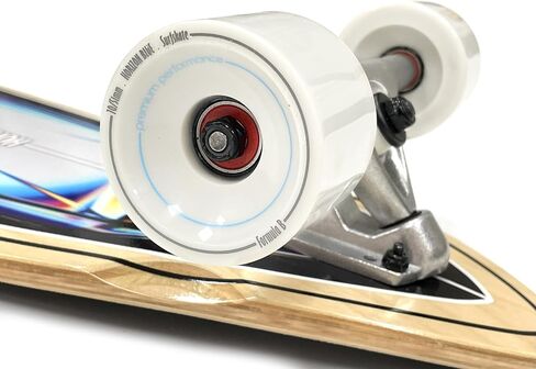 HORIZON BLUE 44 inch Kicktail Cruiser Longboard Skateboard | Hard Maple Deck and Bamboo | Cruising, Carving, Dancing, Free-Style Tricks Carver in Saudi Arabia