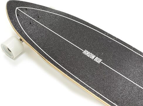 HORIZON BLUE 44 inch Kicktail Cruiser Longboard Skateboard | Hard Maple Deck and Bamboo | Cruising, Carving, Dancing, Free-Style Tricks Carver in Saudi Arabia