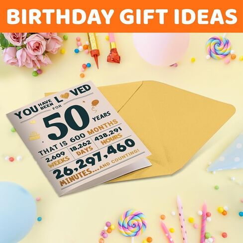HAPPYPOP 50th Birthday Gifts for Her - Gift for Guys Women in Their 50s, 50 Year Old Socks for Women, Gifts for 50 Year old in Saudi Arabia