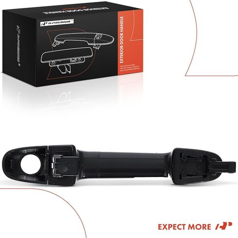 مقبض باب خارجي للسائق أو جانب الراكب الأمامي ممتاز مع فتحة مفتاح متوافق مع Kia Forte 2010 2011 2012 2013، أسود أملس in Saudi Arabia