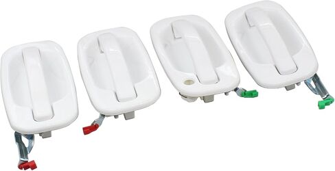 MOTOKU Front and Rear Driver and Passenger Side Exterior Door Handle White for GMC Sierra Chevrolet Silverado 1500 2500 3500 1999-2006, Suburban Yukon 2000-02, Tahoe 2000-03 in Saudi Arabia