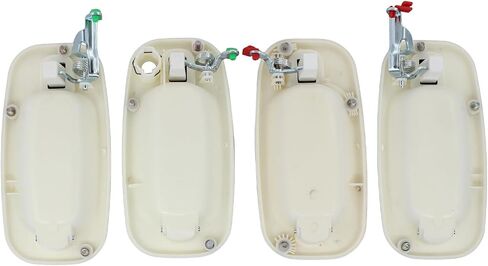 MOTOKU Front and Rear Driver and Passenger Side Exterior Door Handle White for GMC Sierra Chevrolet Silverado 1500 2500 3500 1999-2006, Suburban Yukon 2000-02, Tahoe 2000-03 in Saudi Arabia
