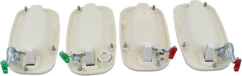 MOTOKU Front and Rear Driver and Passenger Side Exterior Door Handle White for GMC Sierra Chevrolet Silverado 1500 2500 3500 1999-2006, Suburban Yukon 2000-02, Tahoe 2000-03 in Saudi Arabia