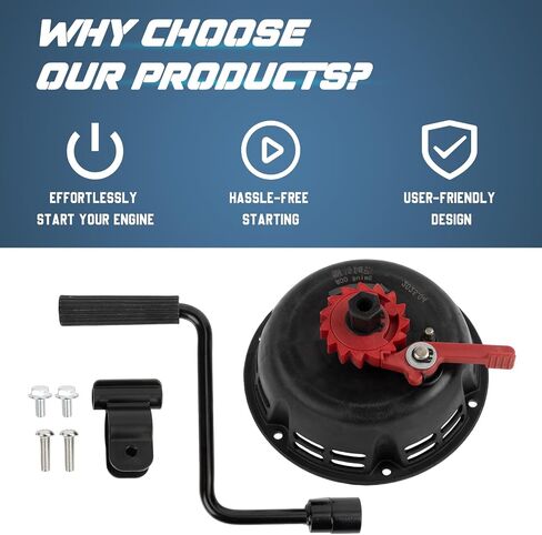 PSLER Hand Crank Starter - Easy Quick Fast Pull Start Recoil Starter Assembly, Fits for 212 Predator 212CC CT200U 200CC B200R Mini Bike Go Kart in Saudi Arabia