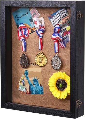 11x17 Shadow Box, Exterior Depth 5in Extra Deep Shadow Boxes Display Cases for Flowers Bouquet Wedding Pictures Photos and Keepsake(Distressed White) in Kuwait