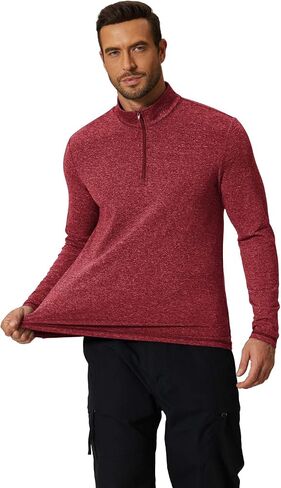 COOFANDY الرجال الربع البريدي البلوز كم طويل البلوز 1/4 البريدي قميص جولف الشتاء صوف مبطن الحرارية البلوز in Kuwait