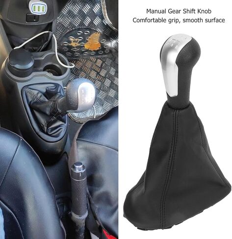 KIMISS Manual Gear Shift Knob Smooth Surface Comfortable Car Shifter Lever Knobs ABS Gear Shifting Knob Handle Replacement for Spark 2011‑2016 in Saudi Arabia