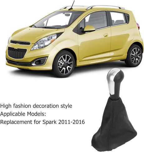 KIMISS Manual Gear Shift Knob Smooth Surface Comfortable Car Shifter Lever Knobs ABS Gear Shifting Knob Handle Replacement for Spark 2011‑2016 in Saudi Arabia