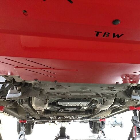 RED TBW Aluminum Under Tray for RWD Infiniti G37 & Nissan 370Z - Engine Skid Plate in Saudi Arabia