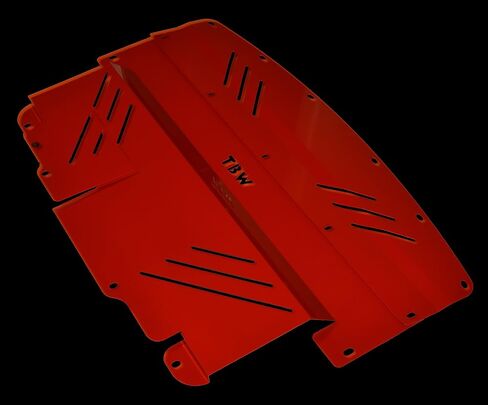 RED TBW Aluminum Under Tray for RWD Infiniti G37 & Nissan 370Z - Engine Skid Plate in Saudi Arabia