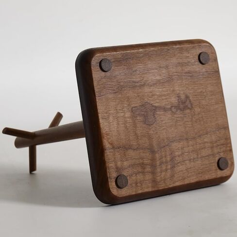 Black Walnut Solid Wood Key Dish Bowl for Entryway Table Square Tray With 3 Hooks, Open Storage for Keys, Wallet, Jewelry (Walnut, Square) in Saudi Arabia