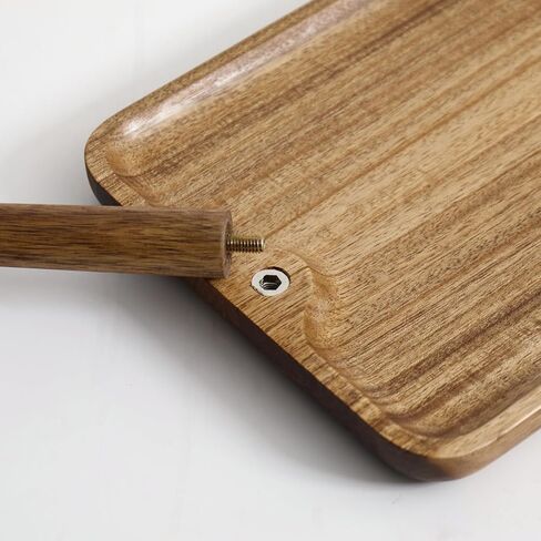 Black Walnut Solid Wood Key Dish Bowl for Entryway Table Square Tray With 3 Hooks, Open Storage for Keys, Wallet, Jewelry (Walnut, Square) in Saudi Arabia
