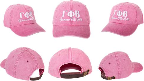 قبعة بيسبول Desert Cactus Gamma Phi Beta Sorority - قبعة مطرزة GPhi GPhiB قابلة للتعديل مع خط يوناني ومخطوط (S) in Kuwait