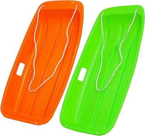 3PCS Kids' Snow Sled - Durable Lightweight Design for Winter Fun, Easy-to-Steer Sledge with Comfortable Seat, Perfect for Snowy Adventures in Saudi Arabia