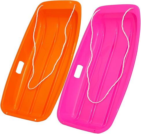 3PCS Kids' Snow Sled - Durable Lightweight Design for Winter Fun, Easy-to-Steer Sledge with Comfortable Seat, Perfect for Snowy Adventures in Saudi Arabia