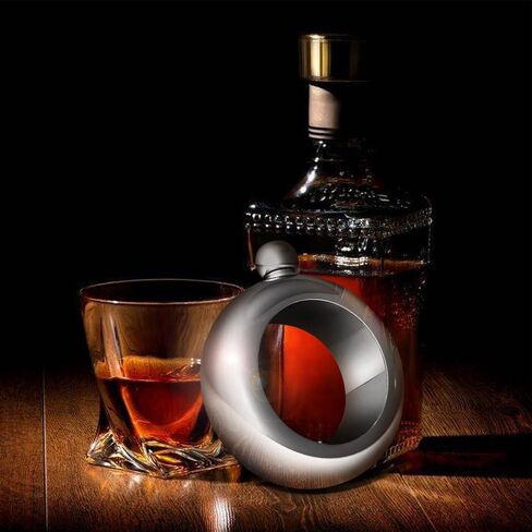 قارورة سوار للنساء، قارورة خمر للنبيذ الكحولي، 304 قارورة معصم من الفولاذ المقاوم للصدأ مجموعة قمع هدية للفتيات / سيدة الرقص وحفلات أعياد الميلاد (كريستال أسود) in Kuwait