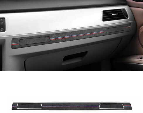 Betterhumz Car Cup Holder Panel Trim Cover for Alcantara for BMW E90 E91 E92 E93 3 Series 2005-2012 325i 320i 318i Car Copilot Passenger Decal Sticker Interior Accessories in Saudi Arabia