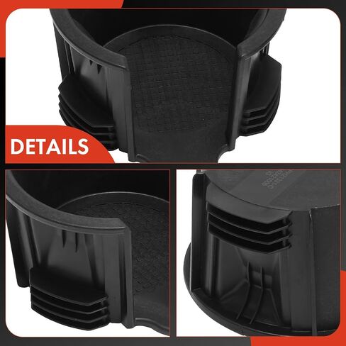 A-Premium Cup Holder Compatible with Land Rover Range Rover 2007-2020, Discovery Sport 2015-2020, LR4 2010-2016, Discovery 2017-2020, LR2 2008-2015, Defender 110, LR3, Range Rover Sport, Front, Black in Saudi Arabia