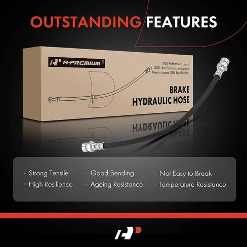 A-Premium Rear Driver or Passenger Brake Hydraulic Hose Compatible with Kia Models - Rio 2001 2002 2003 2004 2005 - Replace# 0K30A43810A in Saudi Arabia
