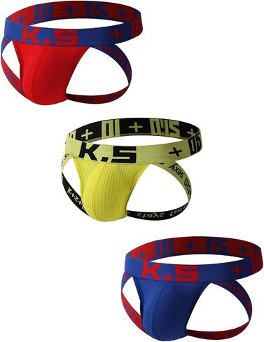 KAREN SPACE Men's Jockstrap Underwear Cotton Athletic Supporter Mens Thongs Sport Underwear Jock Strap in Kuwait