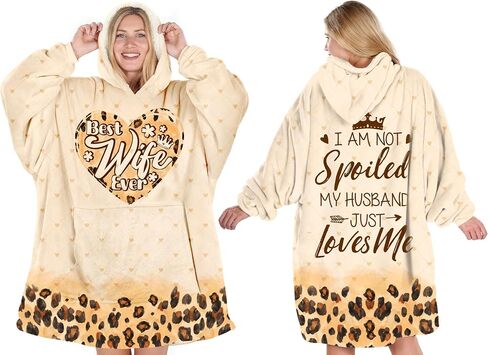 Christmas Gifts for Wife Blanket Hoodie from Husband, To My Wife Wearable Blanket, Birthday Gifts for Wife from Husband, Anniversary Wife Gift from Husband, Gifts for Her for Anniversary in Saudi Arabia