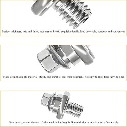 4 PCS Side Battery Terminal Bolts, 3/8"-16 Standard Battery Side Post Extender Short Stud, Side Post Battery Terminal Bolt Stud Replacement for GM Post, Car Accessories in Kuwait