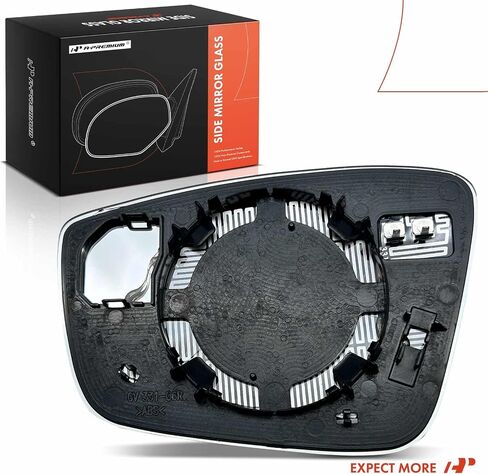 A-Premium Right Passenger Side Heated Mirror Glass with Backing Plate - Compatible with Volkswagen Jetta 2011-2018, Passat 2012-2015, Beetle 2012-2018 - Exterior Side View Convex Mirror in Saudi Arabia
