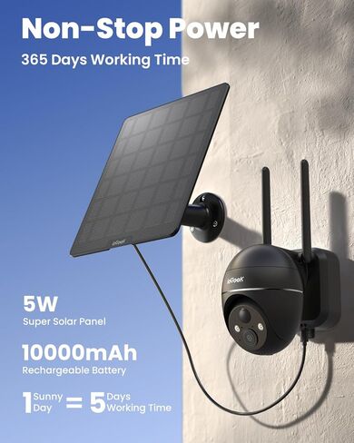 ieGeek 4G LTE Cellular Security Cameras Wireless Outdoor, 2K No WiFi Solar Cameras for Home Security System, Color Night Vision, 360°Live View,PIR Motion Sensor,2-Way Talk(with 64G SD&SIM Card) in Saudi Arabia