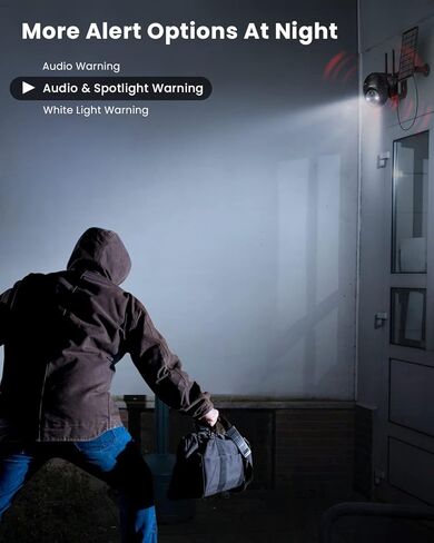 ieGeek 4G LTE Cellular Security Cameras Wireless Outdoor, 2K No WiFi Solar Cameras for Home Security System, Color Night Vision, 360°Live View,PIR Motion Sensor,2-Way Talk(with 64G SD&SIM Card) in Kuwait