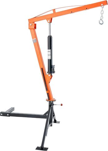 VEVOR Electric Pickup Truck Crane, 1100 lbs, Folding Truck-Mounted Bed Crane with Electric Winch 3500 lbs, Steel Pickup Truck Jib Crane Hoist 360° Swivel for Lifting Goods in Construction, Factory in Saudi Arabia