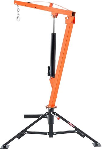 VEVOR Electric Pickup Truck Crane, 1100 lbs, Folding Truck-Mounted Bed Crane with Electric Winch 3500 lbs, Steel Pickup Truck Jib Crane Hoist 360° Swivel for Lifting Goods in Construction, Factory in Saudi Arabia