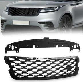 Front Honeycomb Bumper Grille Grill Compatible with 2018-2023 Range Rover Velar, Replacement for LR092629 in Saudi Arabia
