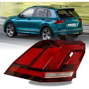 Road Hawk Rear Tail Light Brake Lamp for Volkswagen Tiguan 2018 2019 2020 2021 2022 2023 LED Outer Turn Signal Reflector Tail Lamp Passenger Right Side Replacement 5NN945096A VW2805126 in Kuwait