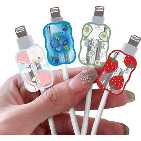 Cute Phone Charger Cable Protector for Samsung Android USB Charger Wave Edge,Colorful Marble Pattern 4 PCS USB Cable Protectors,Phone Cord Protector for Women Girls,USB Charger Saver in Saudi Arabia