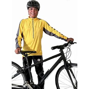 Men's TopCool Reflective Zipper Long Sleeved Spring Fall Winter Biking Cycling Jersey in Kuwait
