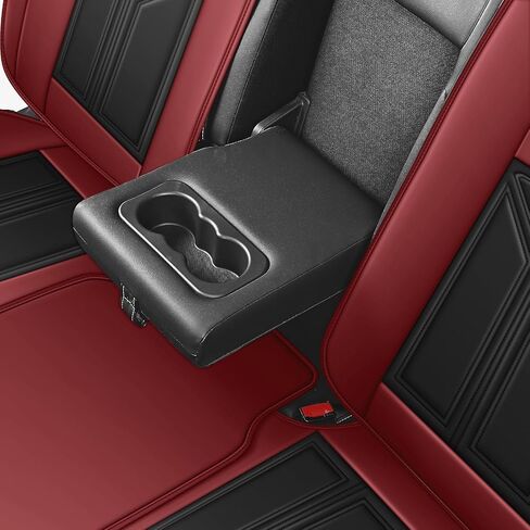 Car Seat Cover for Mercedes-Benz Benz GLB 250 2020-2025,Leather Seat Cover for Car,Breathable Vehicle Cushions Cover Waterproof Protectors Seat Protector, (Full Set,Black&Red) in Saudi Arabia